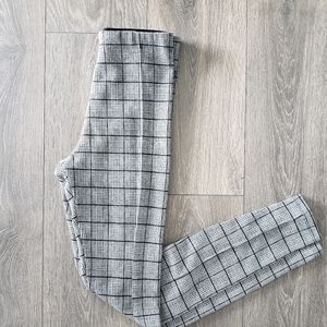 Plaid skinny leggings